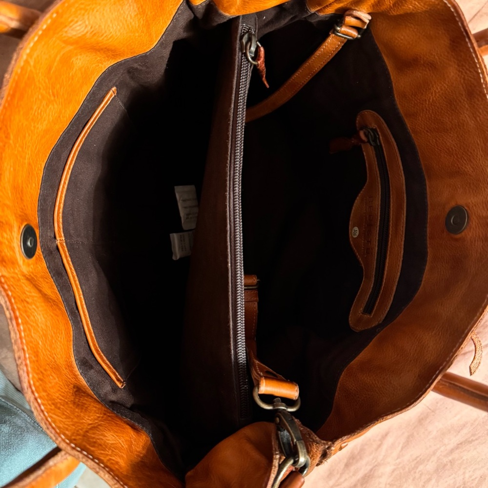 BED|STU Rustic Pecan Rockaway Brown Leather Shoulder Bag - Picture 6 of 7